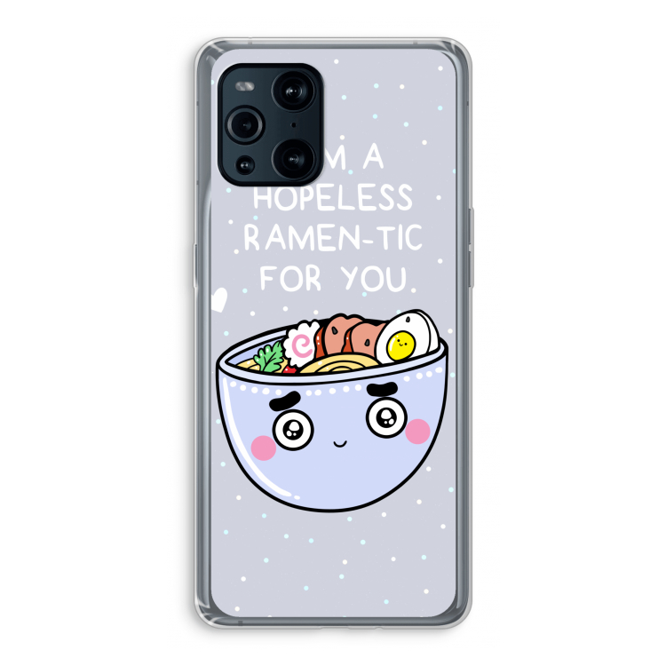 I'm A Hopeless Ramen-Tic For You: Oppo Find X3 Transparant Hoesje