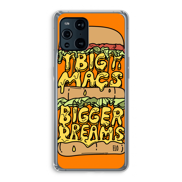 Big Macs Bigger Dreams: Oppo Find X3 Transparant Hoesje