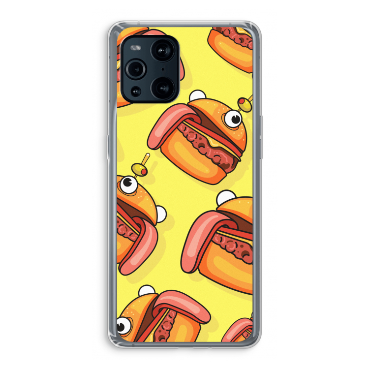 Hamburger: Oppo Find X3 Transparant Hoesje