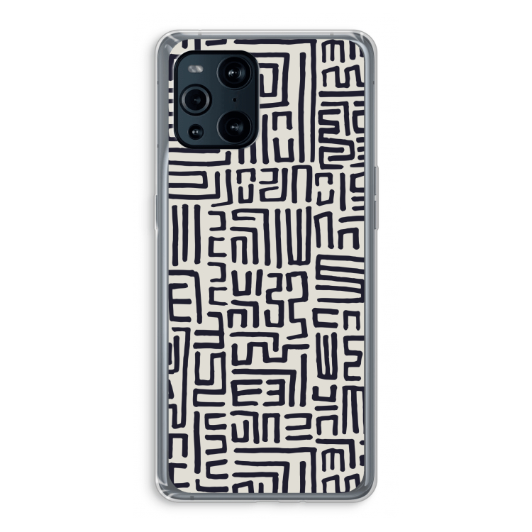 Moroccan Print: Oppo Find X3 Transparant Hoesje