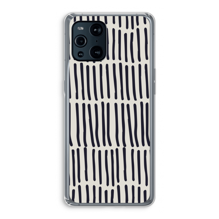 Moroccan stripes: Oppo Find X3 Transparant Hoesje