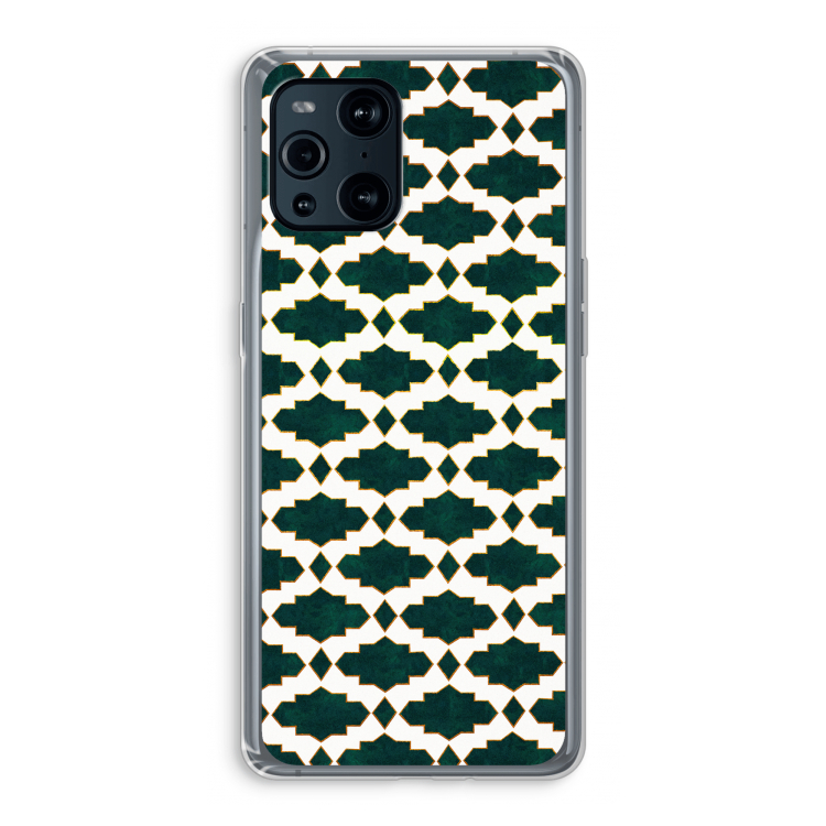 Moroccan tiles: Oppo Find X3 Transparant Hoesje