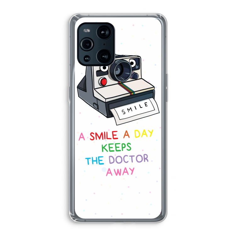 Smile: Oppo Find X3 Transparant Hoesje