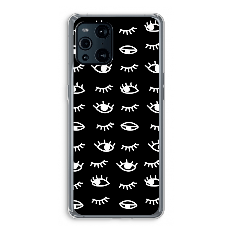 Eye pattern #3: Oppo Find X3 Transparant Hoesje