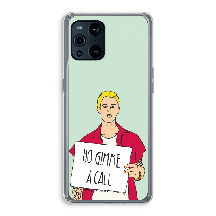 Gimme a call: Oppo Find X3 Transparant Hoesje