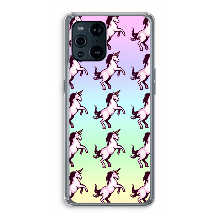 Musketon Unicorn: Oppo Find X3 Transparant Hoesje