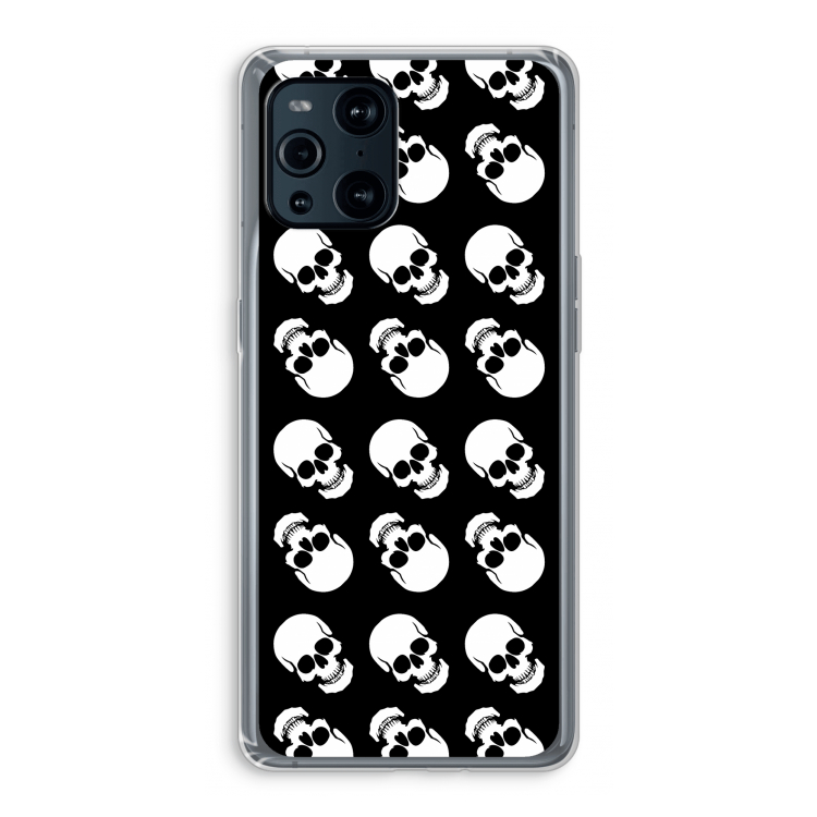 Musketon Skulls: Oppo Find X3 Transparant Hoesje
