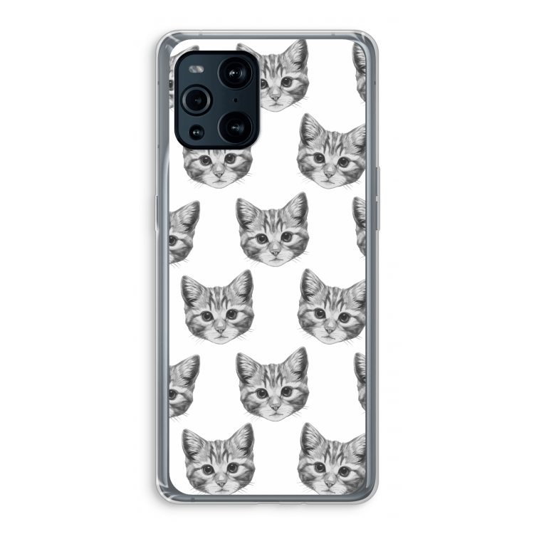 Kitten: Oppo Find X3 Transparant Hoesje