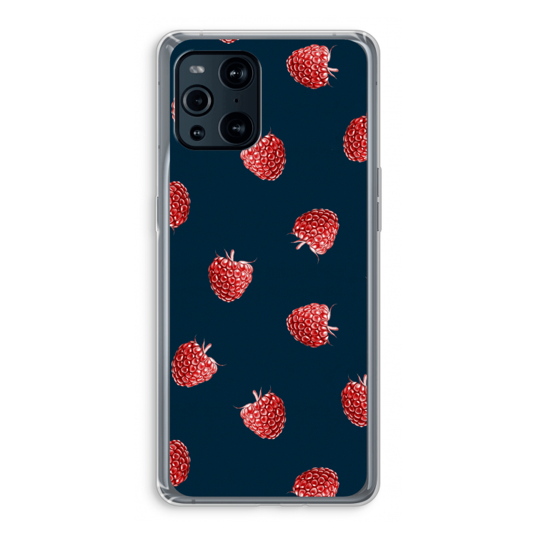 Framboosjes: Oppo Find X3 Transparant Hoesje