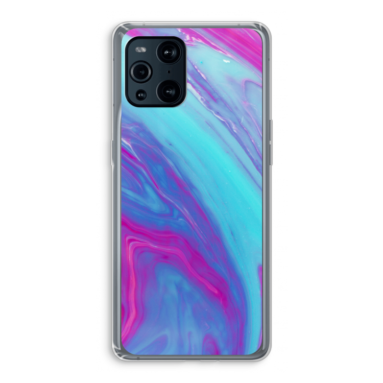 Zweverige regenboog: Oppo Find X3 Transparant Hoesje