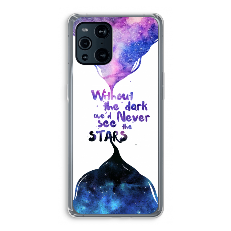 Stars quote: Oppo Find X3 Transparant Hoesje