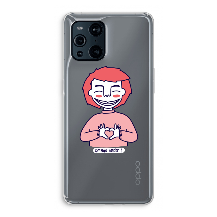 Hartje: Oppo Find X3 Transparant Hoesje