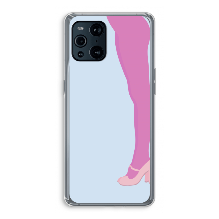 Pink panty: Oppo Find X3 Transparant Hoesje