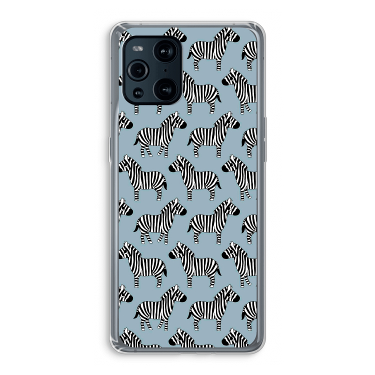 Zebra: Oppo Find X3 Transparant Hoesje