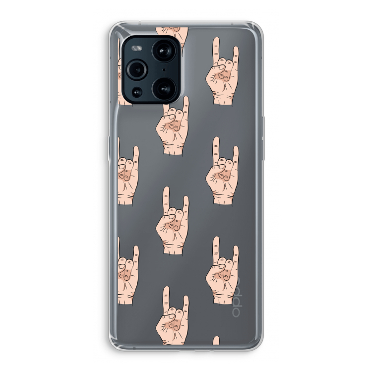 Rock: Oppo Find X3 Transparant Hoesje
