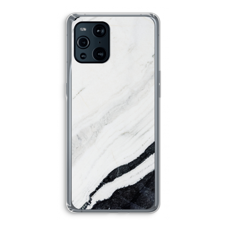 Elegante marmer: Oppo Find X3 Transparant Hoesje