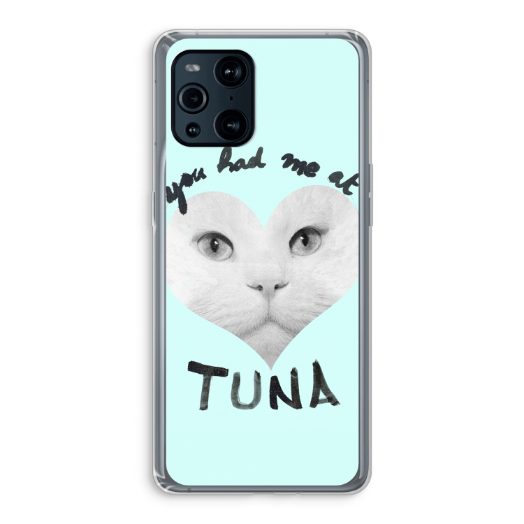 You had me at tuna: Oppo Find X3 Transparant Hoesje