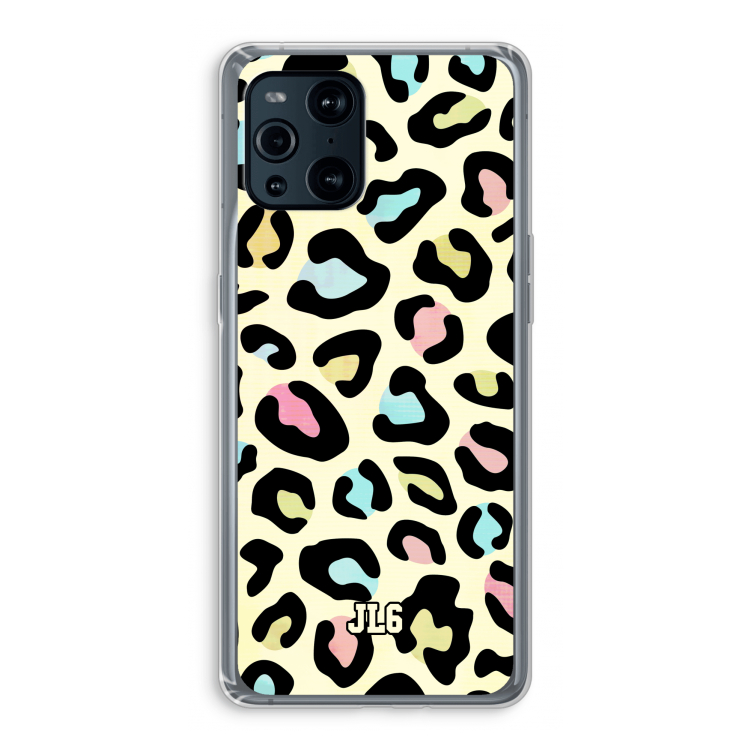 Leopard pattern: Oppo Find X3 Transparant Hoesje