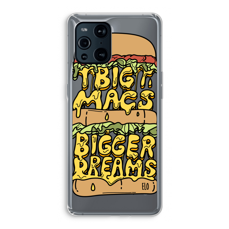 Big Macs Bigger Dreams: Oppo Find X3 Transparant Hoesje
