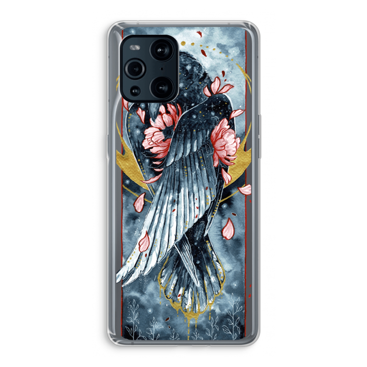 Golden Raven: Oppo Find X3 Transparant Hoesje