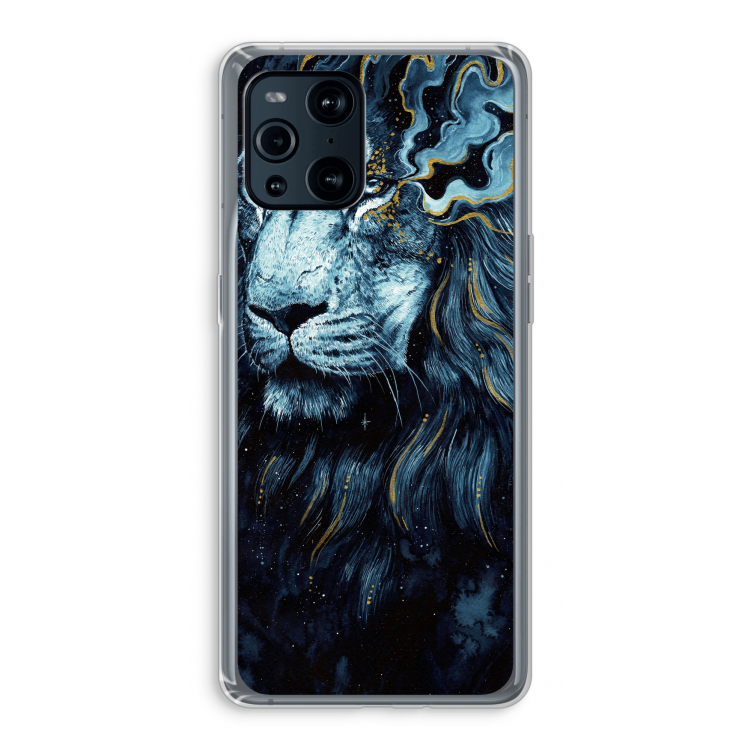 Darkness Lion: Oppo Find X3 Transparant Hoesje