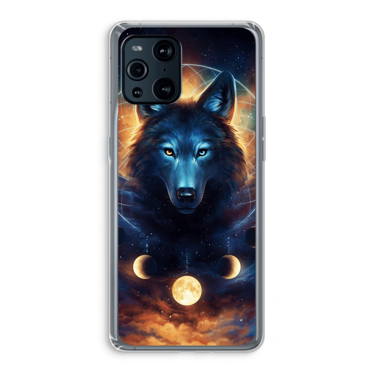 Wolf Dreamcatcher: Oppo Find X3 Transparant Hoesje