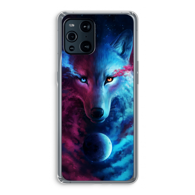 Where Light And Dark Meet: Oppo Find X3 Transparant Hoesje