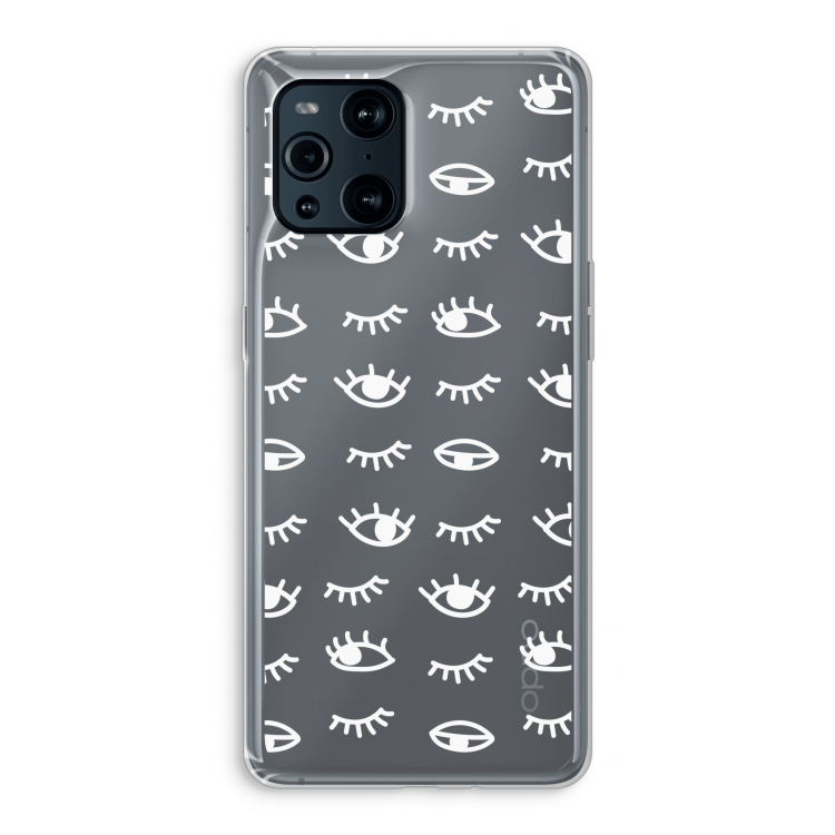 Eye pattern #3: Oppo Find X3 Transparant Hoesje
