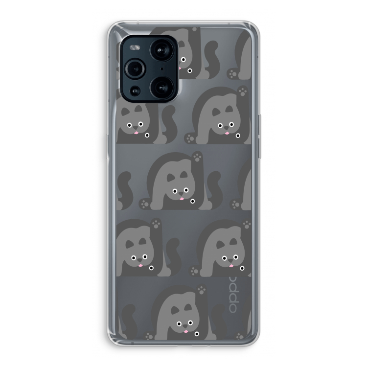 Cats: Oppo Find X3 Transparant Hoesje