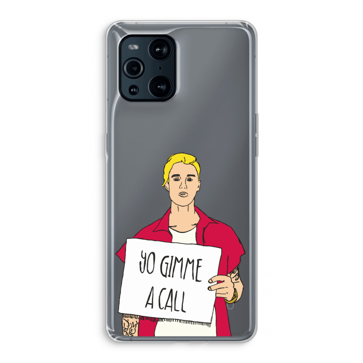 Gimme a call: Oppo Find X3 Transparant Hoesje
