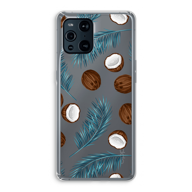 Kokosnoot roze: Oppo Find X3 Transparant Hoesje
