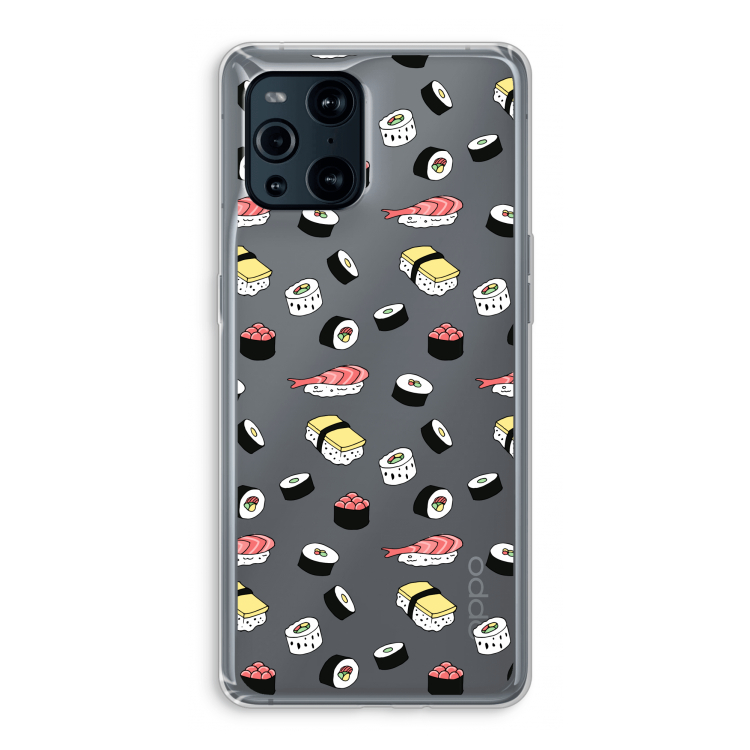 Sushi time: Oppo Find X3 Transparant Hoesje