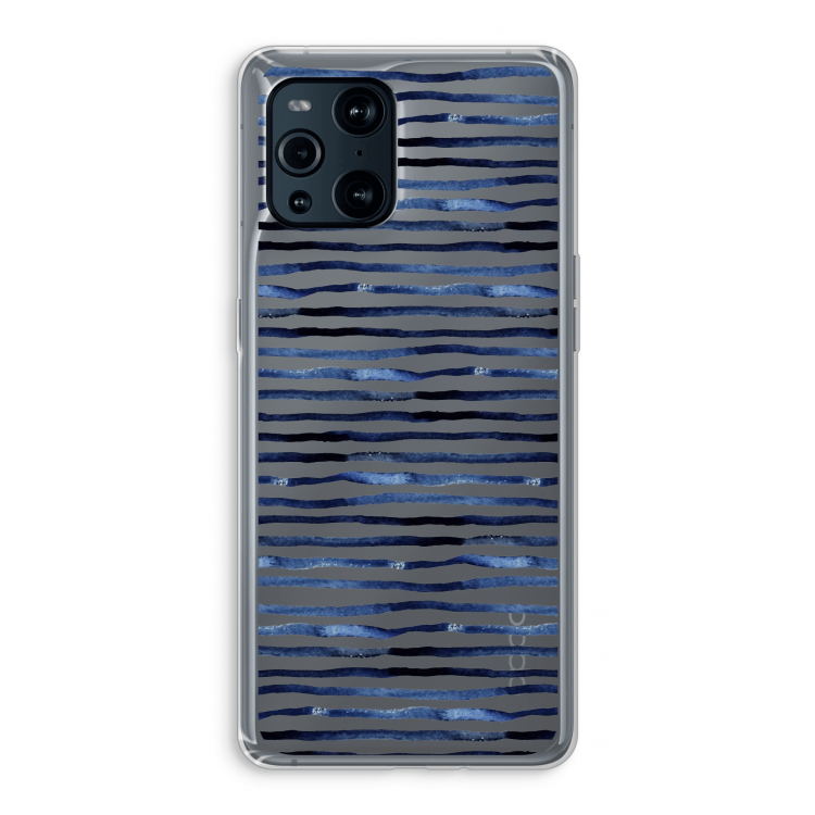Verrassende lijnen: Oppo Find X3 Transparant Hoesje