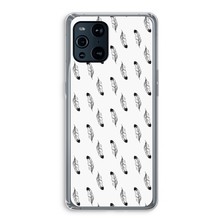 Pluimen: Oppo Find X3 Transparant Hoesje