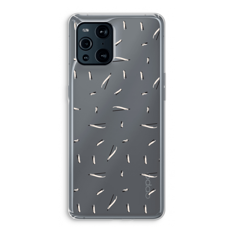 Hipster stripes: Oppo Find X3 Transparant Hoesje