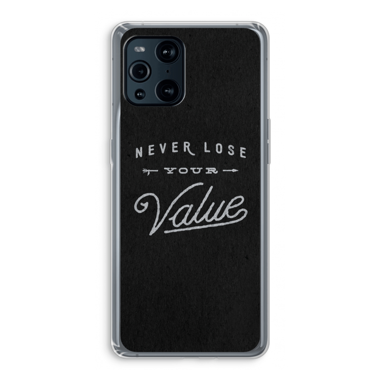 Never lose your value: Oppo Find X3 Transparant Hoesje