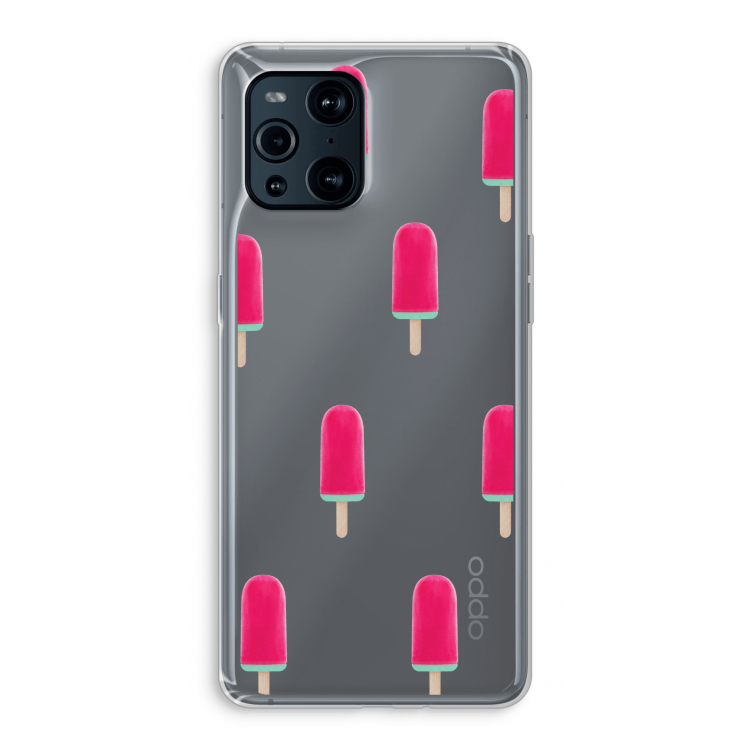 Waterijsje: Oppo Find X3 Transparant Hoesje