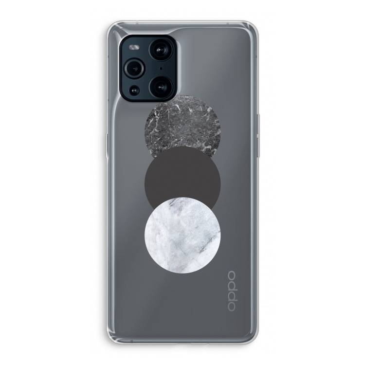 Marmeren cirkels: Oppo Find X3 Transparant Hoesje