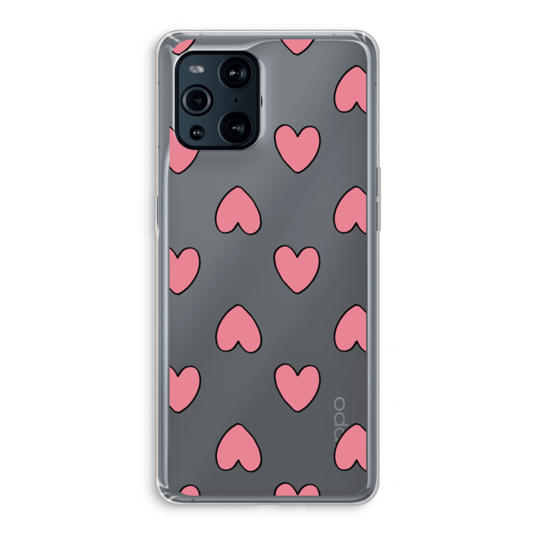 Ondersteboven verliefd: Oppo Find X3 Transparant Hoesje