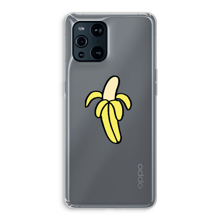 Banana: Oppo Find X3 Transparant Hoesje