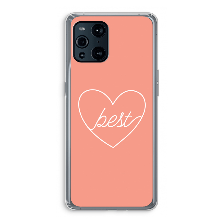 Best heart: Oppo Find X3 Transparant Hoesje