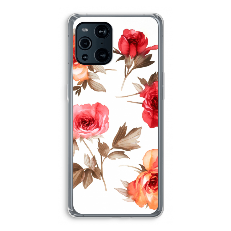 Roosjes: Oppo Find X3 Transparant Hoesje