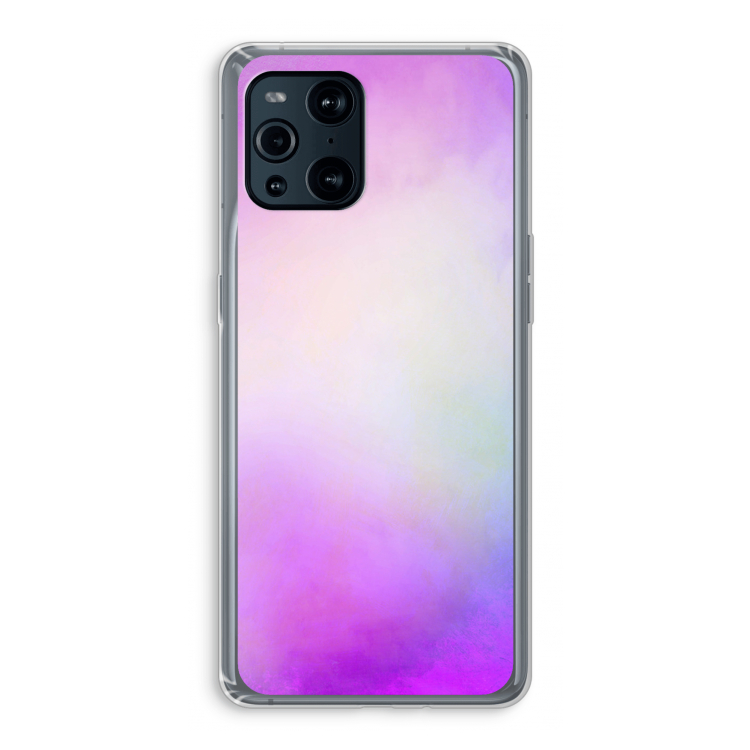 Clouds pastel: Oppo Find X3 Transparant Hoesje
