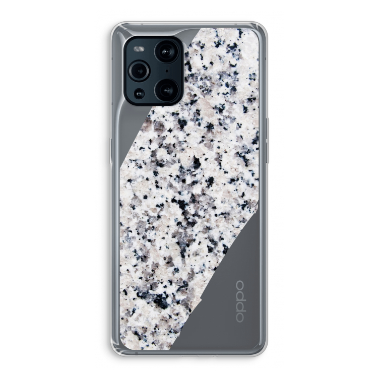 Gespikkelde marmer: Oppo Find X3 Transparant Hoesje