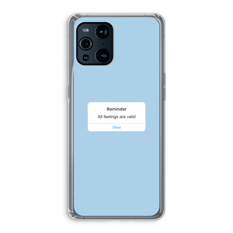 Reminder: Oppo Find X3 Transparant Hoesje