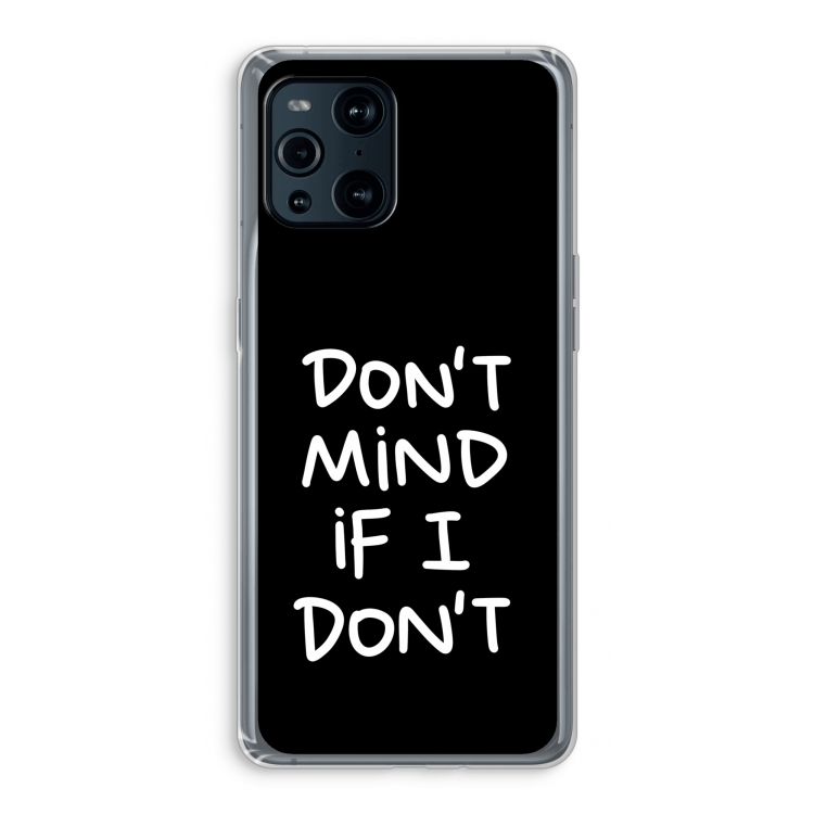 Don't Mind: Oppo Find X3 Transparant Hoesje