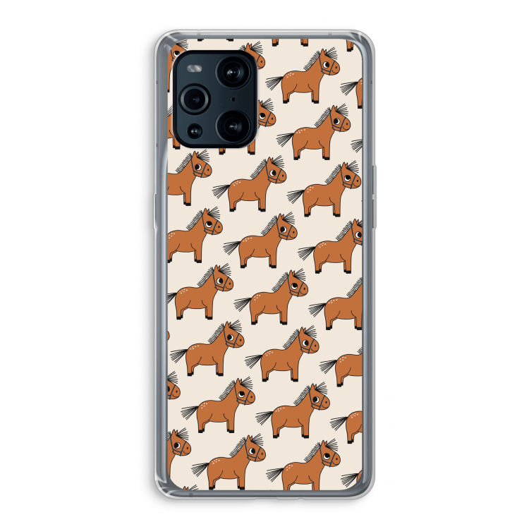 Pony: Oppo Find X3 Transparant Hoesje