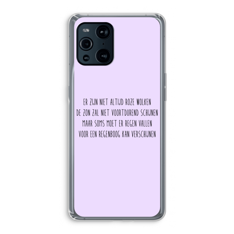 Regenboog: Oppo Find X3 Transparant Hoesje