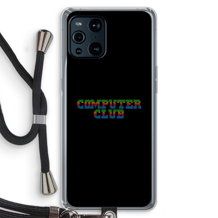 Retro: Oppo Find X3 Transparant Hoesje met koord