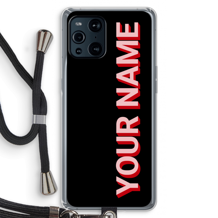 Namecase: Oppo Find X3 Transparant Hoesje met koord